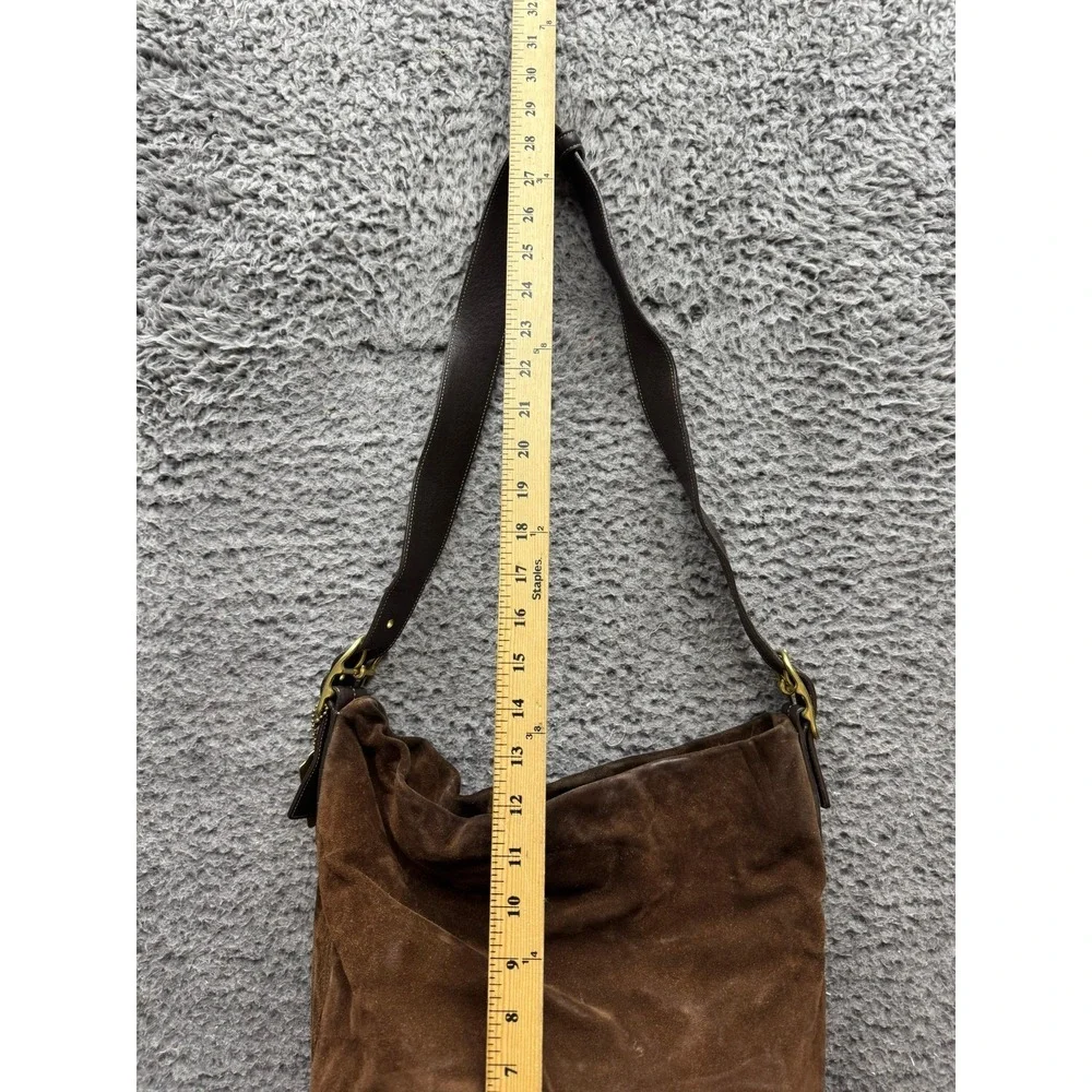 Vintage Coach Women's 9196 Legacy Suede Hobo Shoulder Bag Dark Brown - Picture 12 of 14